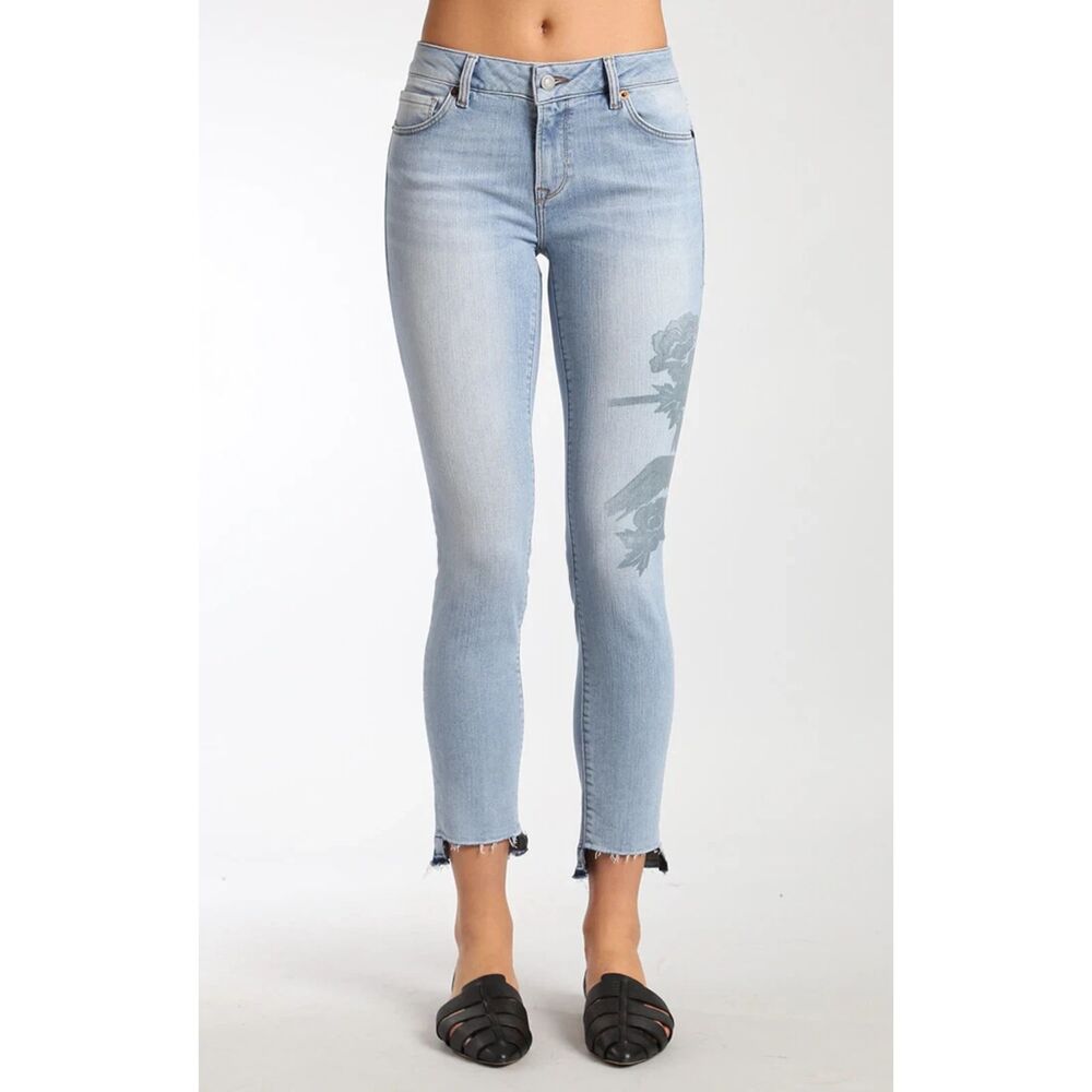 ADRIANA ANKLE MID-RISE SUPER SKINNY JEANS, 30 W, 19G-138B001